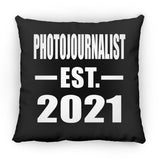 Photojournalist Established EST. 2021 - Throw Pillow Black