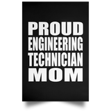 Proud Engineering Technician Mom - Poster Portrait