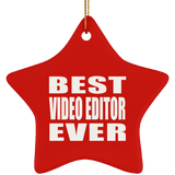 Best Video Editor Ever - Star Ornament