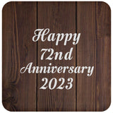Happy 72nd Anniversary 2023 - Drink Coaster D