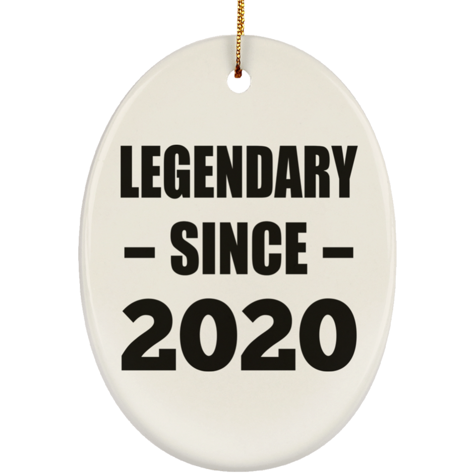 4th Birthday Legendary Since 2020 - Oval Ornament