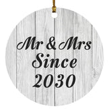 Anniversary Mr & Mrs Since 2030 - Circle Ornament F