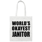 World's Okayest Janitor - Tote Bag White