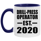 Drill-Press Operator Established EST. 2020 - 11oz Accent Mug Purple
