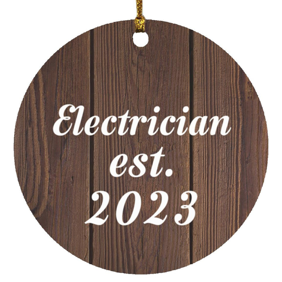 Electrician Established Est. 2023 - Circle Ornament D