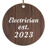 Electrician Established Est. 2023 - Circle Ornament D