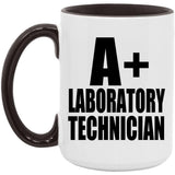 A+ Laboratory Technician - 15oz Accent Mug Black