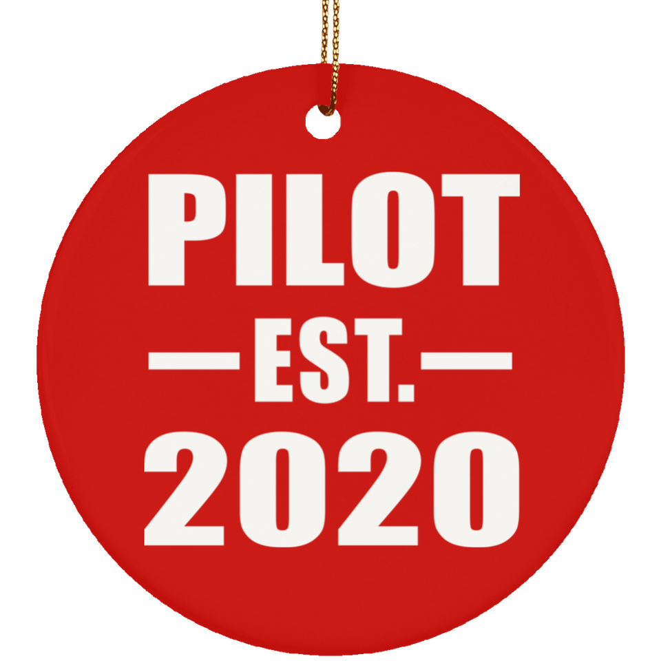 Pilot Established EST. 2020 - Circle Ornament