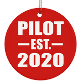 Pilot Established EST. 2020 - Circle Ornament