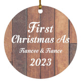 First Christmas As Fiancee & Fiance 2023 - Circle Ornament E