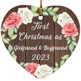 First Christmas As Girlfriend & Boyfriend 2023 - Heart Ornament A