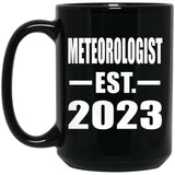 Meteorologist Established EST. 2023 - 15oz Coffee Mug Black