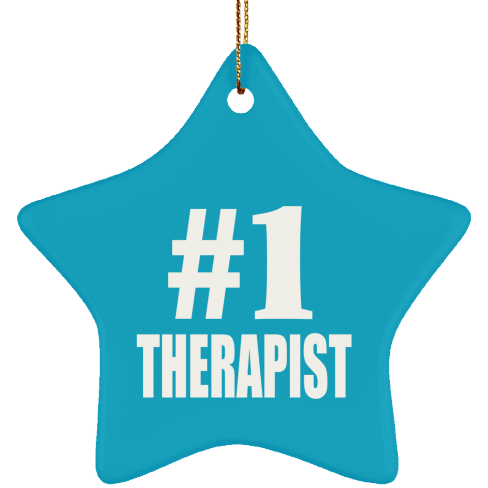 Number One #1 Therapist - Star Ornament