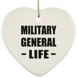 Military General Life - Heart Ornament