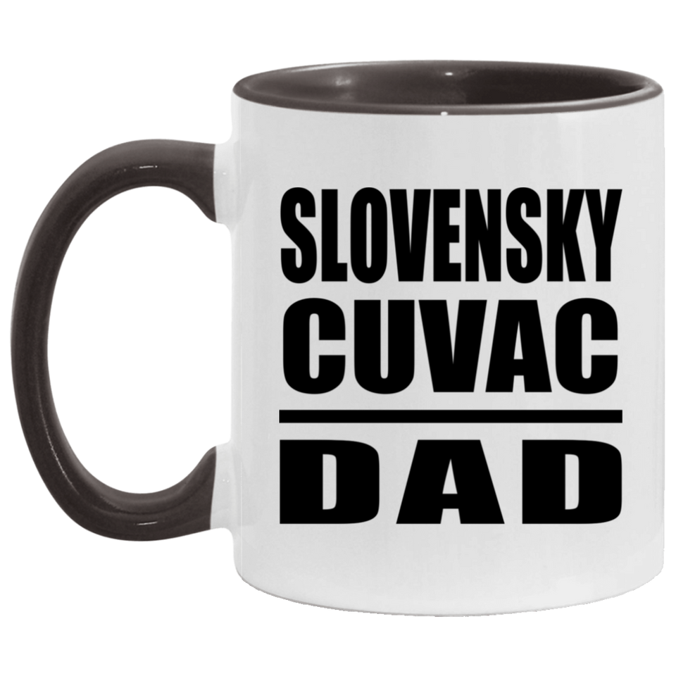 Slovensky Cuvac Dad - 11oz Accent Mug Black