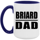 Briard Dad - 15oz Accent Mug Purple