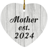 Mother Established Est. 2024 - Heart Ornament F