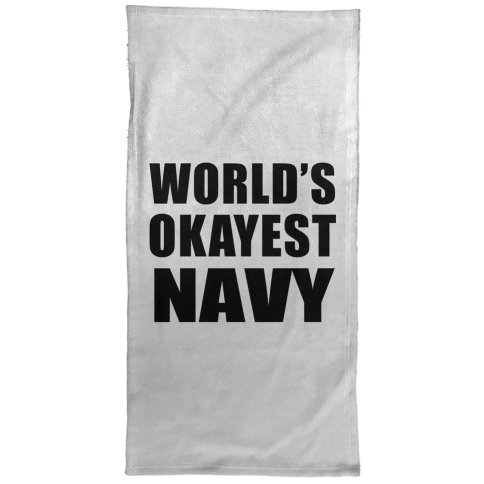 World's Okayest Navy - Hand Towel