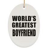World's Greatest Boyfriend - Oval Ornament