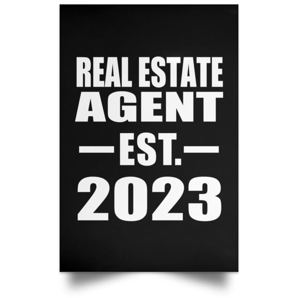 Real Estate Agent Established EST. 2023 - Poster Portrait