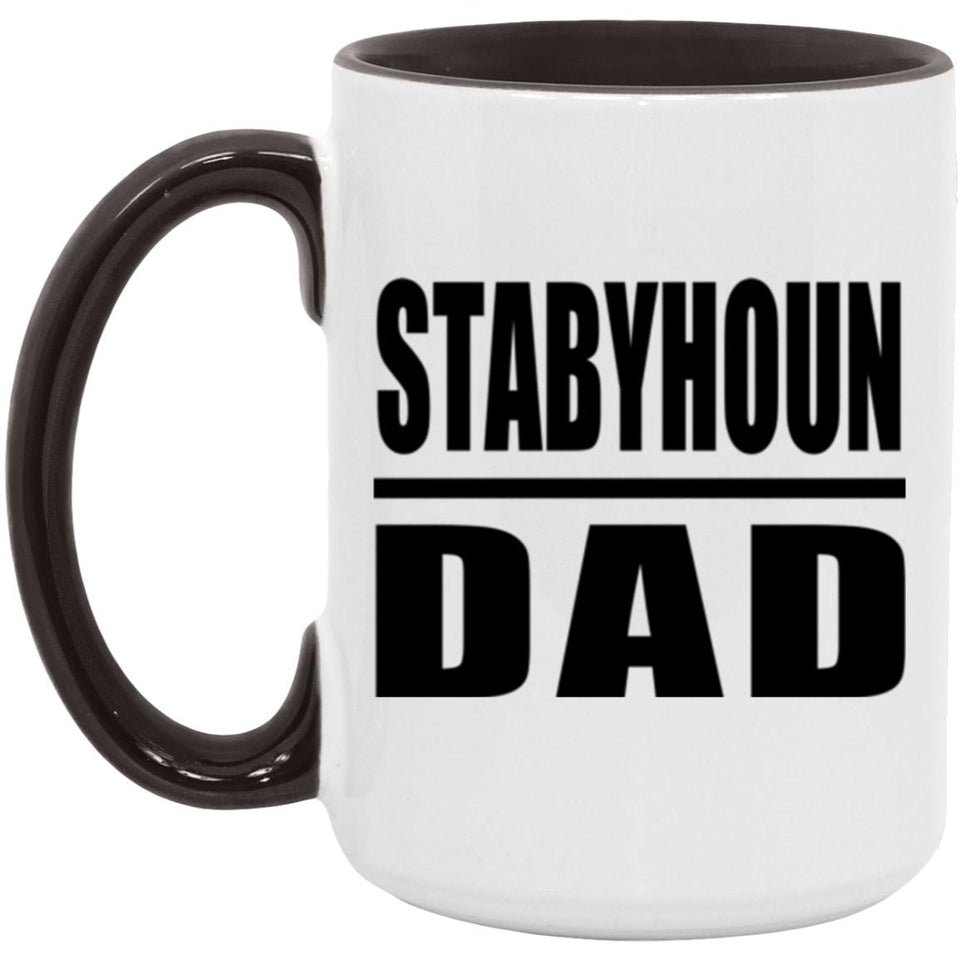 Stabyhoun Dad - 15oz Accent Mug Black