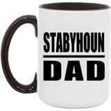 Stabyhoun Dad - 15oz Accent Mug Black