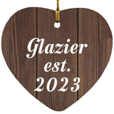 Glazier Established Est. 2023 - Heart Ornament D