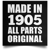 119th Birthday Made in 1905 All Parts Original - Poster Square