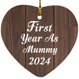 First Year As Mummy 2024 - Heart Ornament D