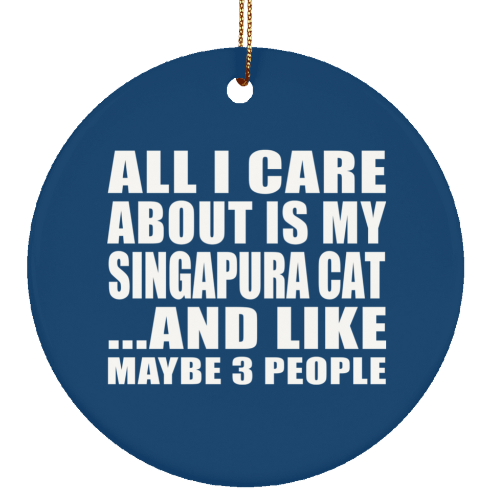 All I Care About Is My Singapura Cat - Circle Ornament