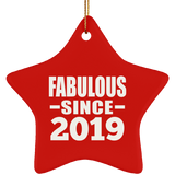 5th Birthday Fabulous Since 2019 - Star Ornament
