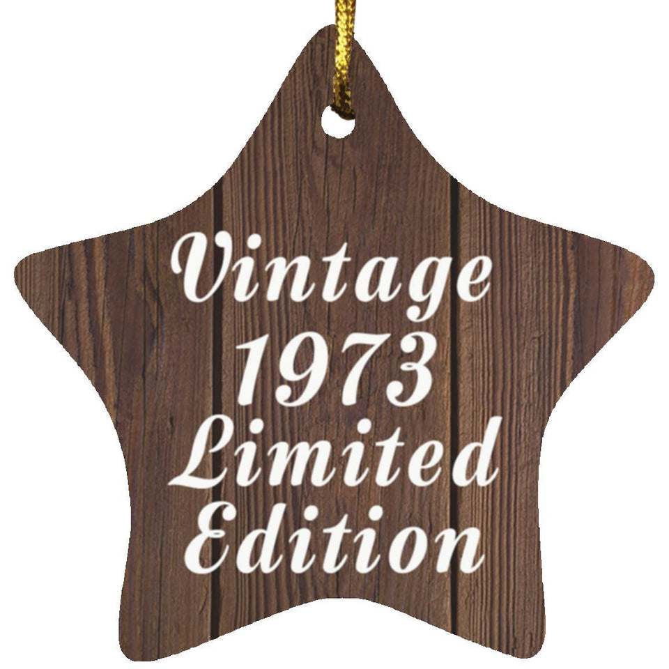 51st Birthday Vintage 1973 Limited Edition - Star Ornament D