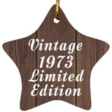 51st Birthday Vintage 1973 Limited Edition - Star Ornament D