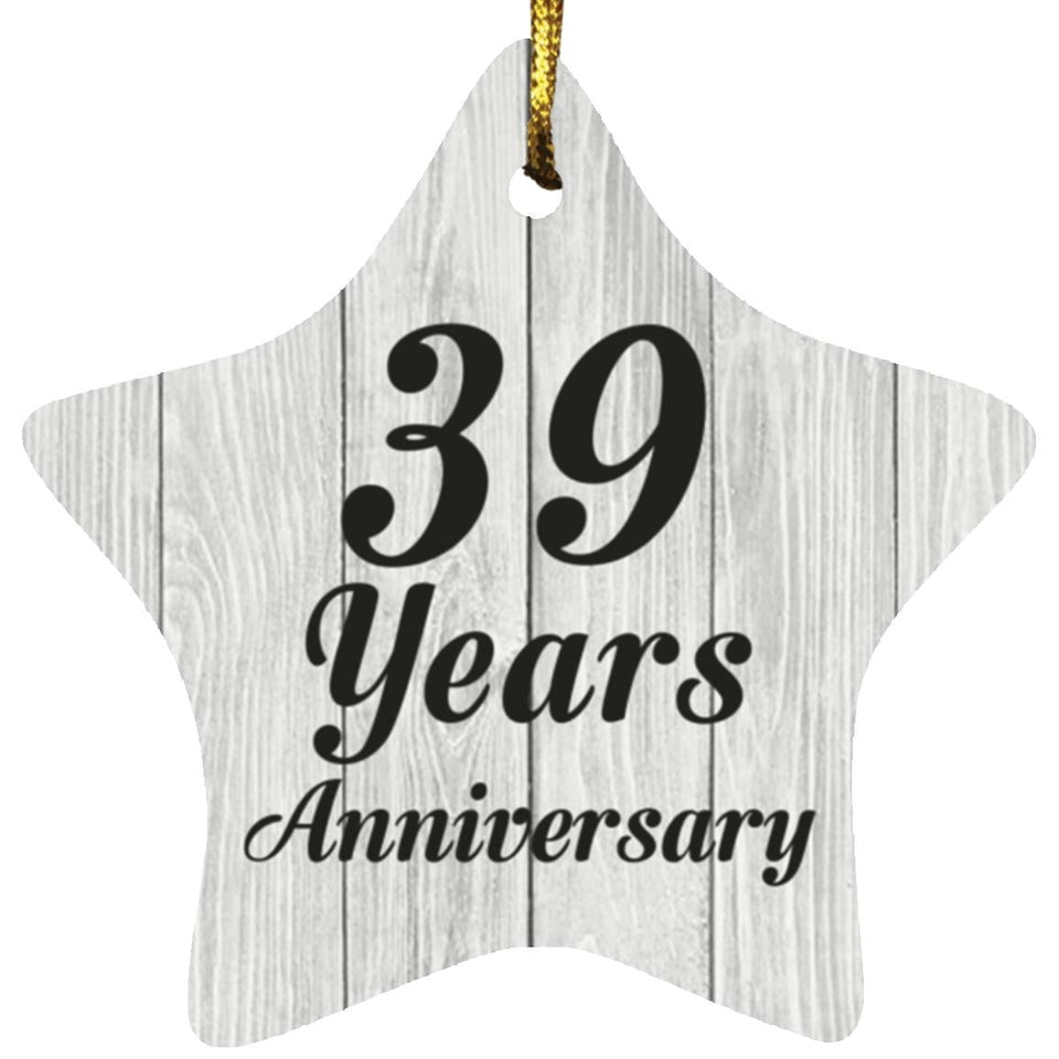 39th Anniversary 39 Years Anniversary - Star Ornament F