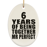 6th Anniversary 6 Years Of Being Mr Perfect - Oval Ornament