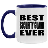 Best Security Guard Ever - 11oz Accent Mug Purple