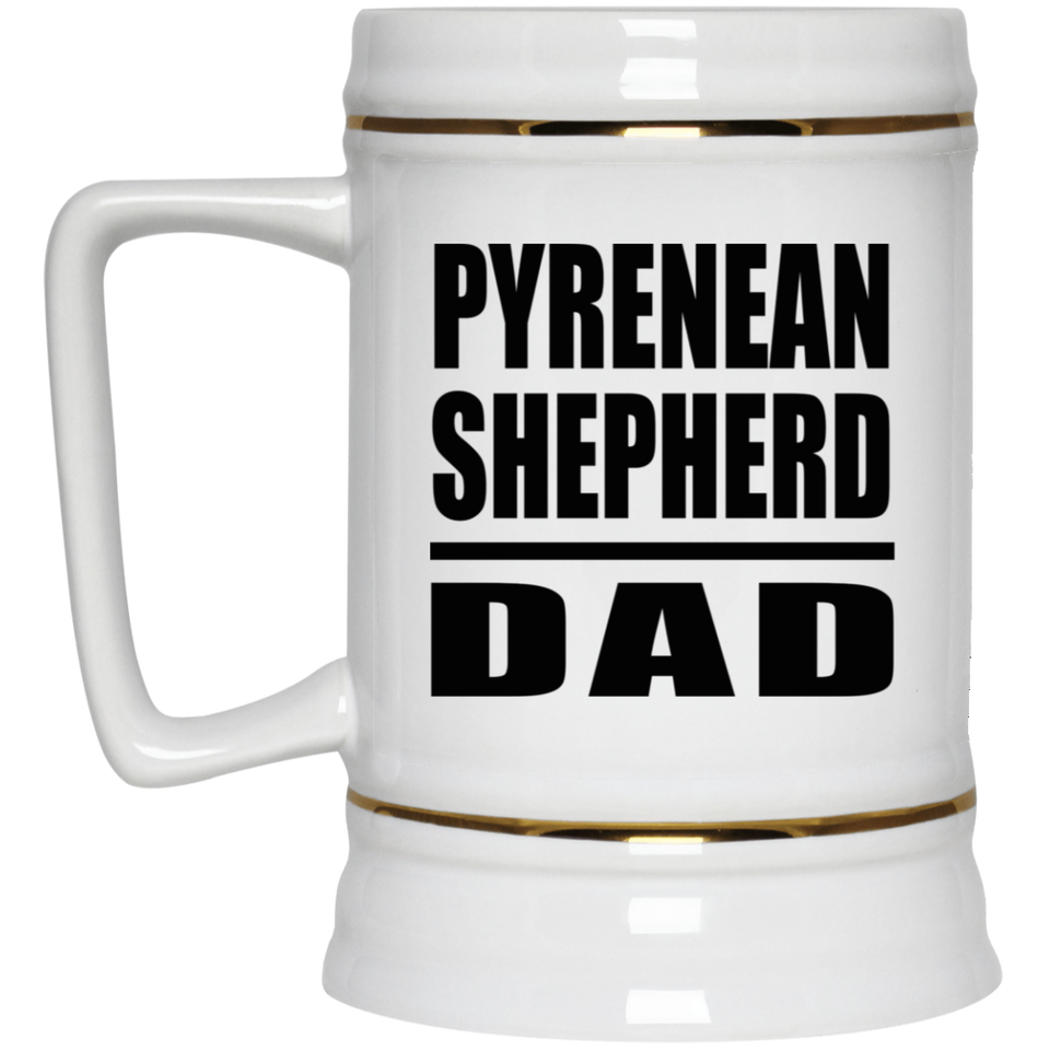 Pyrenean Shepherd Dad - Beer Stein