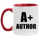 A+ Author - 11oz Accent Mug Red