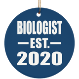 Biologist Established EST. 2020 - Circle Ornament