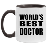 World's Best Doctor - 11oz Accent Mug Black