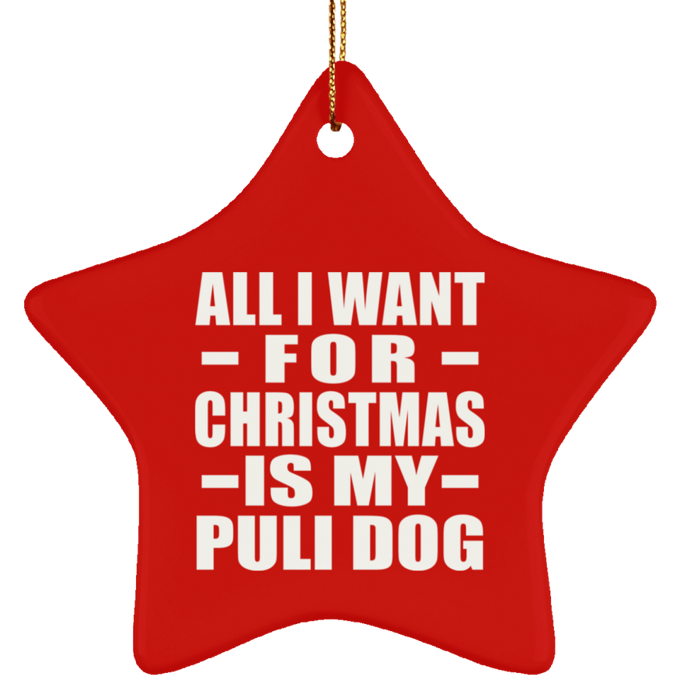 All I Want For Christmas Is My Puli Dog - Star Ornament