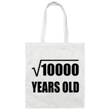 100th Birthday Square Root of 10000 Years Old - Tote Bag White