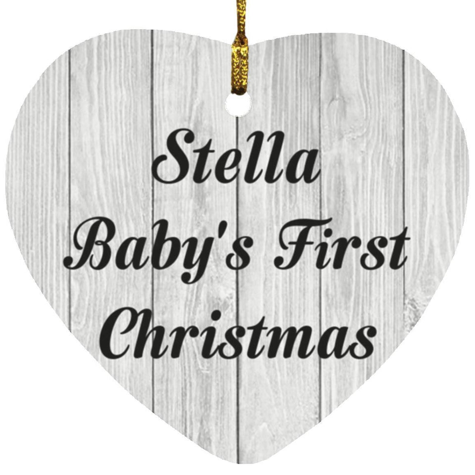 Stella Baby's First Christmas - Heart Ornament F