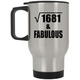 41st Birthday Square Root of 1681 & Fabulous - Silver Travel Mug