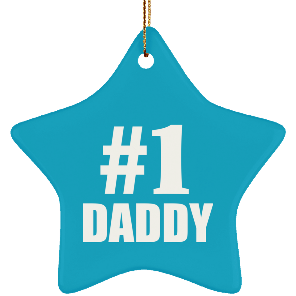 Number One #1 Daddy - Star Ornament