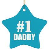 Number One #1 Daddy - Star Ornament