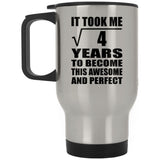 2nd Birthday Took Square Root of 4 Years To Awesome - Silver Travel Mug