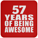 57th Birthday 57 Years Of Being Awesome - Drink Coaster