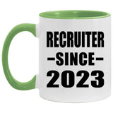 Recruiter Since 2023 - 11oz Accent Mug Green