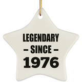 48th Birthday Legendary Since 1976 - Star Ornament